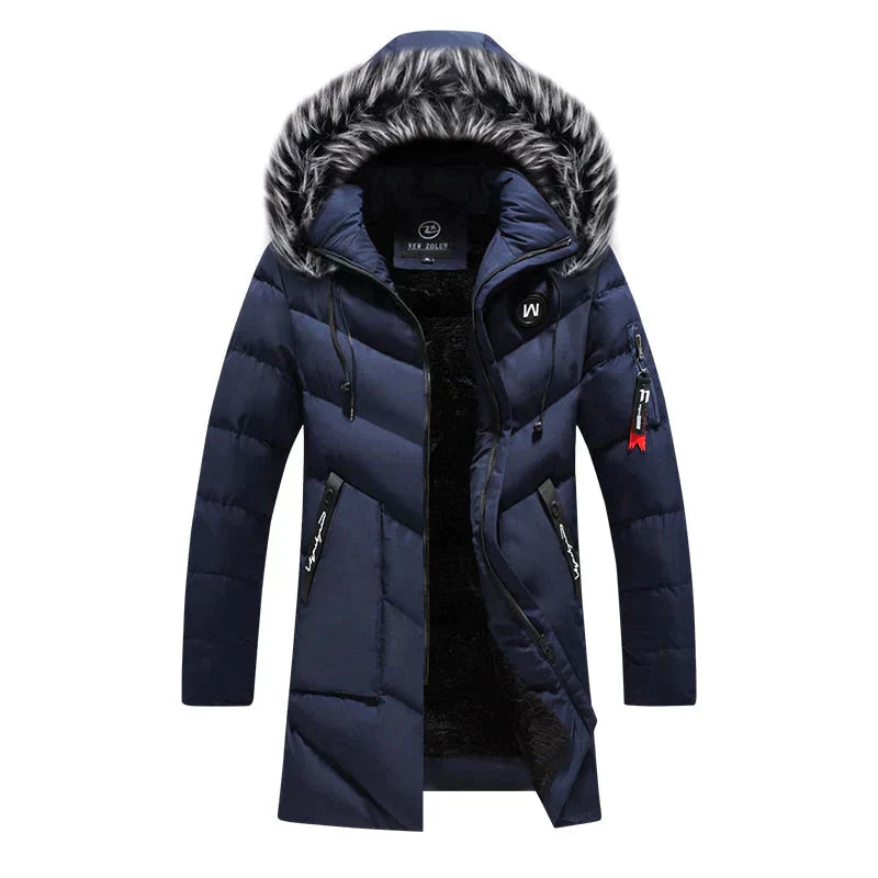 Herren Winter-Parka mit Kapuze - Gefüttert und Warm