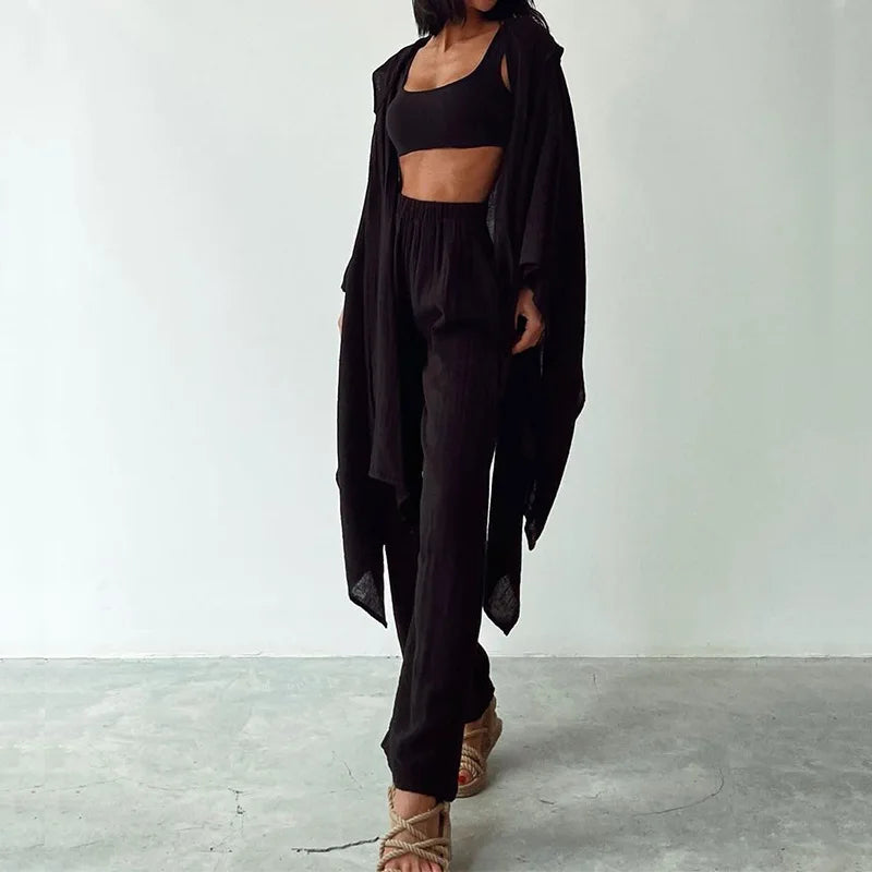 Stilzeits | Lässiges Westen und Hosen Satz für Frauen