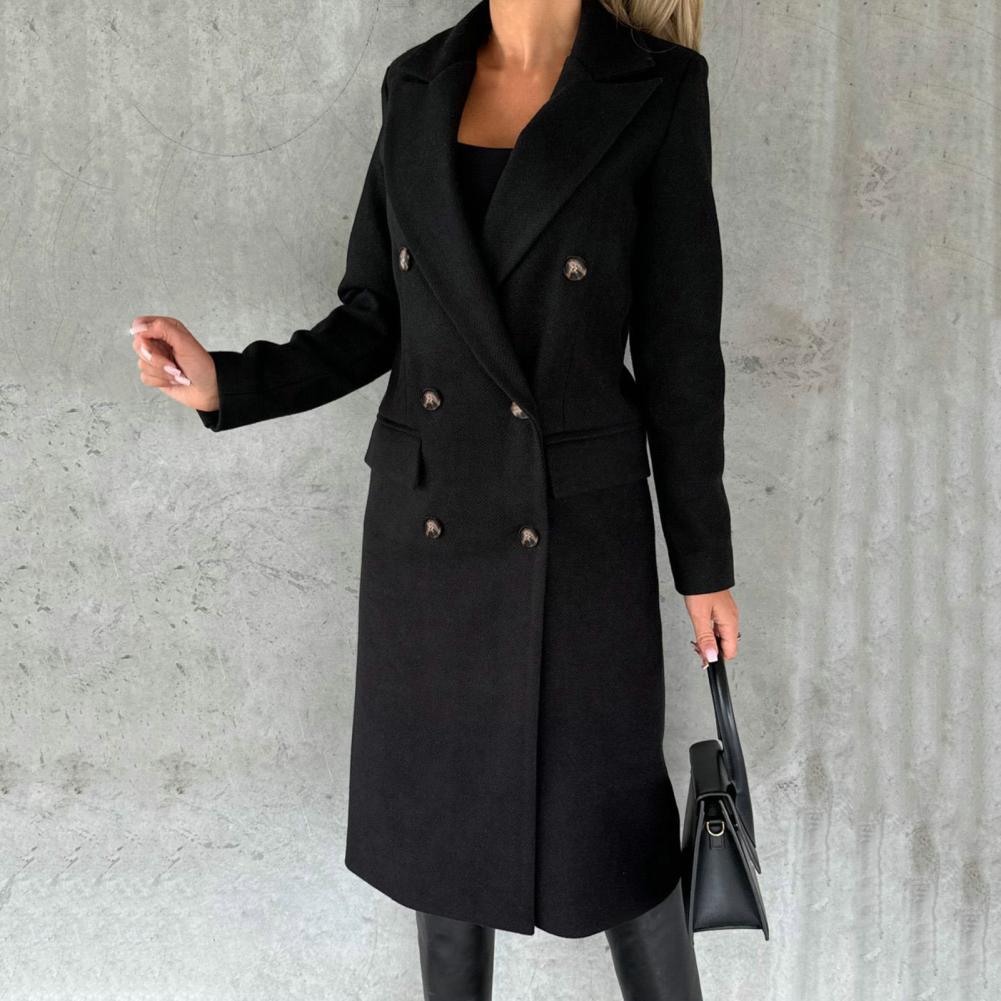Stilzeits | Klassische Lange Jacke Wollmischung Elegant und Zeitlos