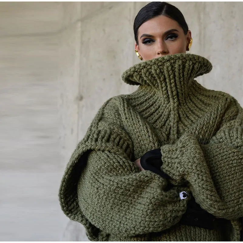 Stilzeits | Chunky Strickpullover Oversized und Trendy Perfekt für Den Herbst