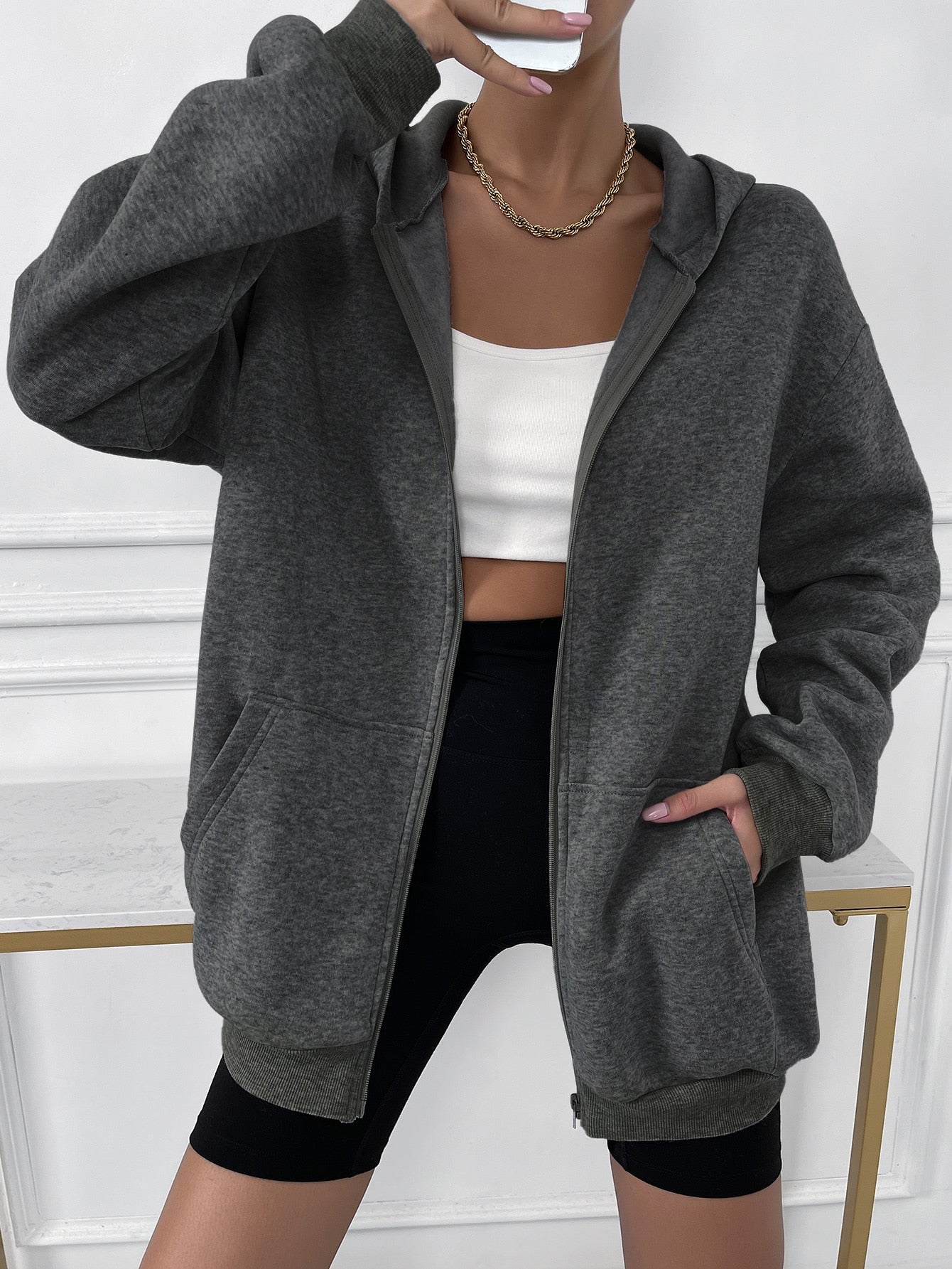 Stilzeits | Vest mit Reißverschluss und Kapuze für Damen