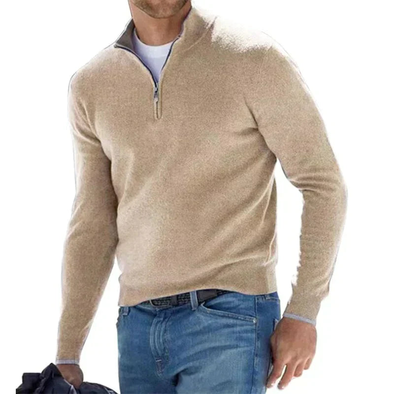 Stilzeits | Polo Stylischer Reißverschluss Pullover für Herren