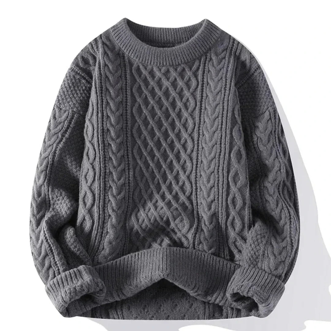 Herren-Strickpullover Mit Rundhalsausschnitt | Langarm