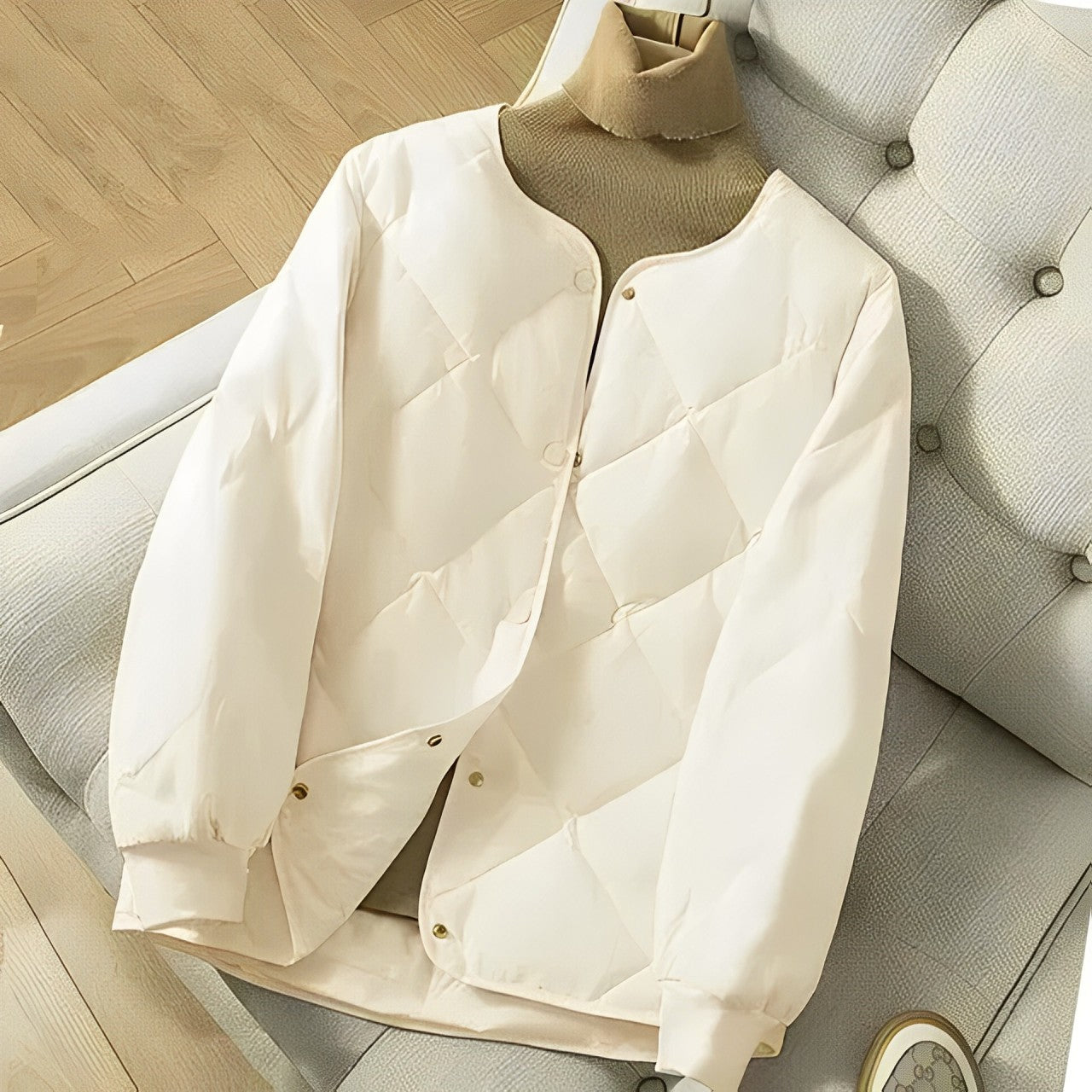 Stilzeits | Jacke - Gepolstertes Steppdesign - Lässige Passform - Knopfverschluss