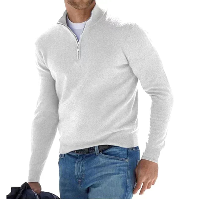 Stilzeits | Polo Stylischer Reißverschluss Pullover für Herren