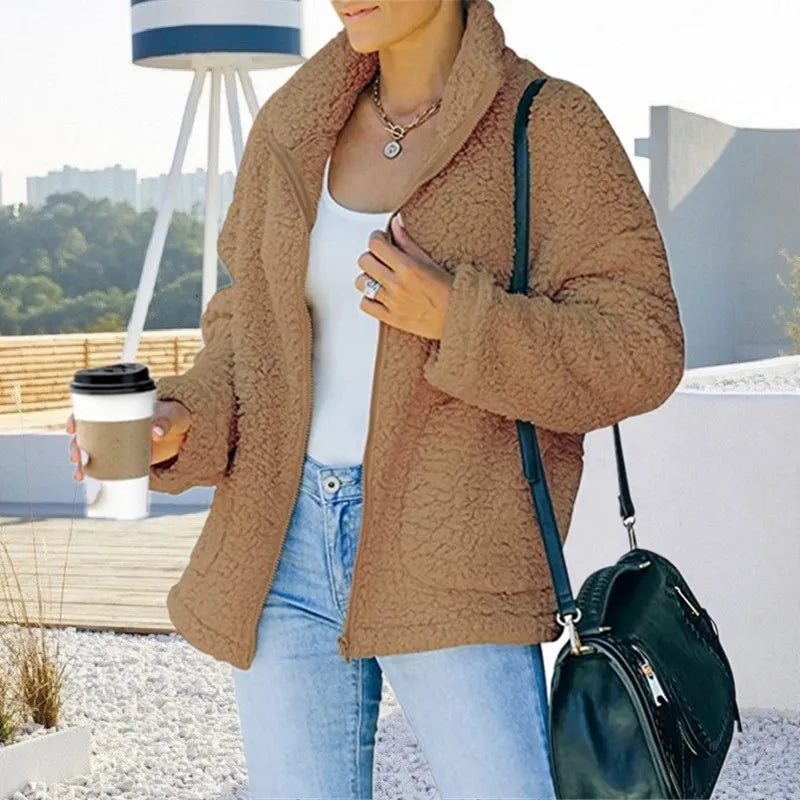 Stilzeits | Wendejacke aus Plüsch