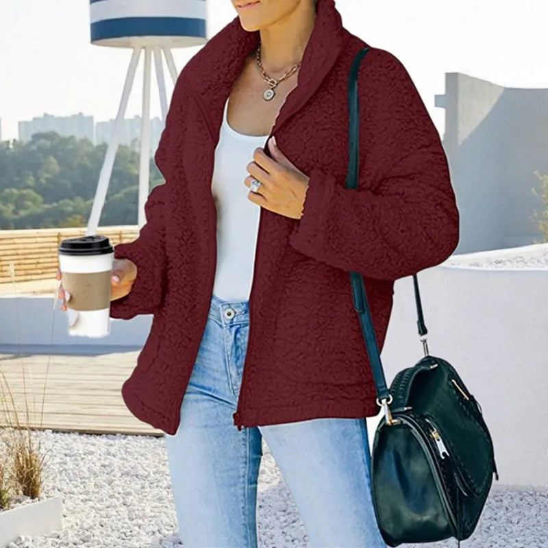 Stilzeits | Wendejacke aus Plüsch