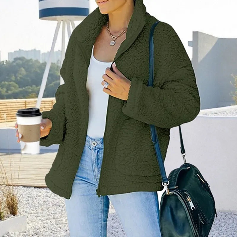 Stilzeits | Wendejacke aus Plüsch