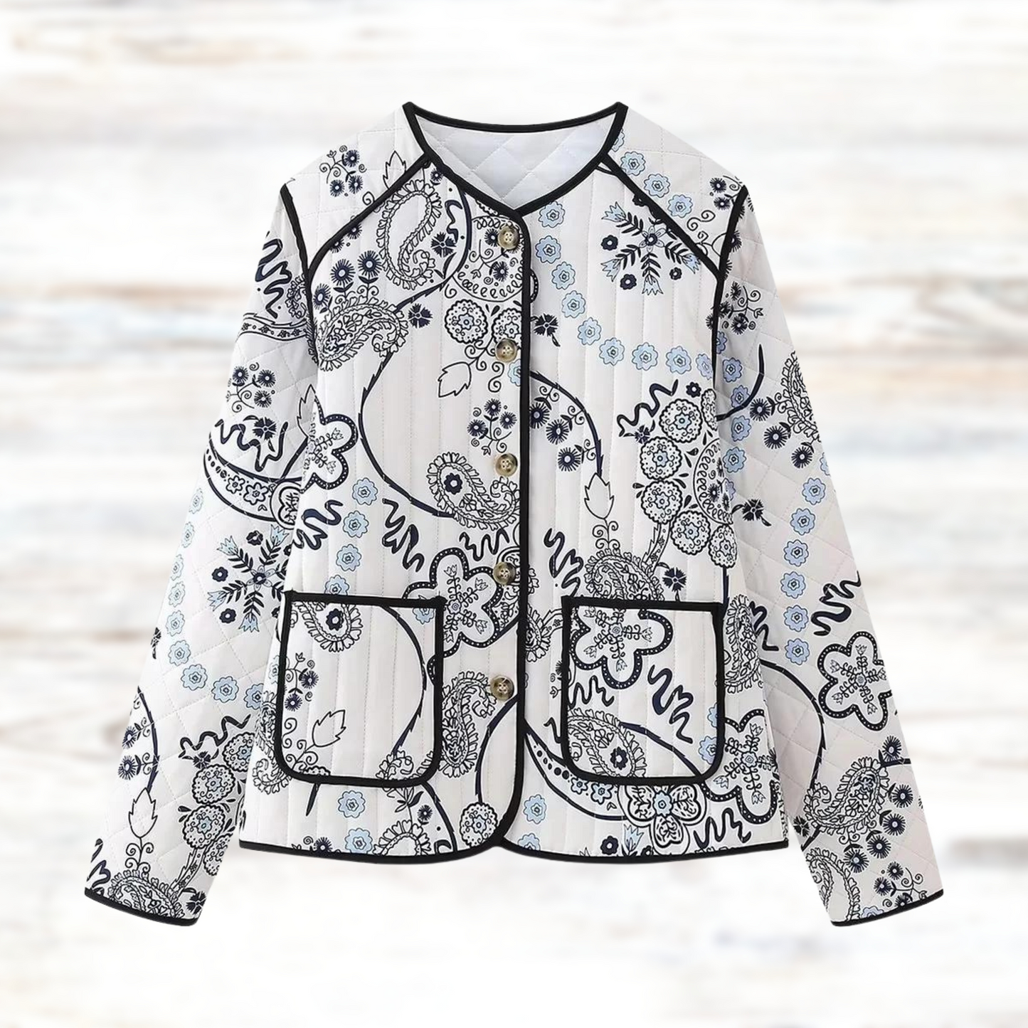 Stilzeits | Weinlesejacke mit Blumendruck
