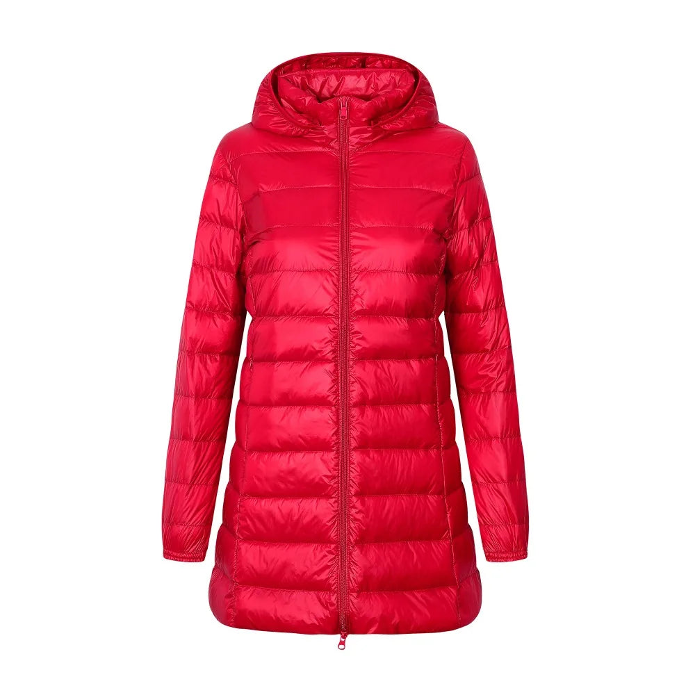 Stilzeits | Winter Daunenjacke mit Kapuze - Lang