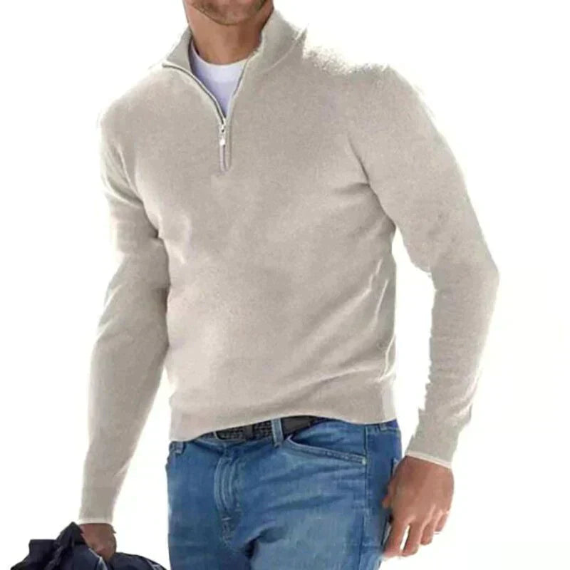 Stilzeits | Polo Stylischer Reißverschluss Pullover für Herren