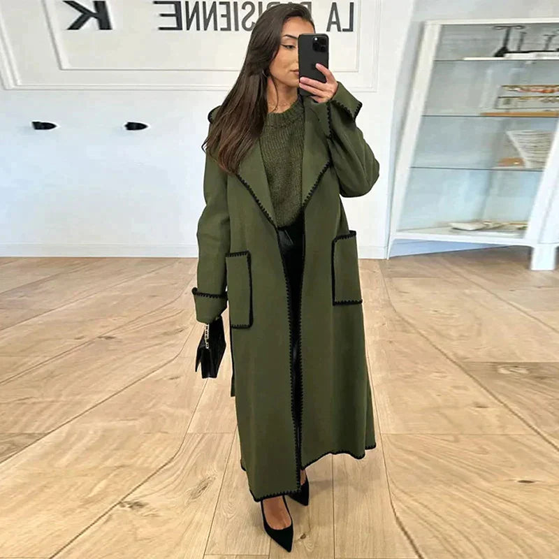 Stilzeits | Kuscheliger Langer Damen-Trenchcoat