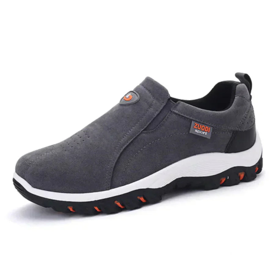 Herren Slip-On Schuhe mit Wildleder-Obermaterial und Gummisohle