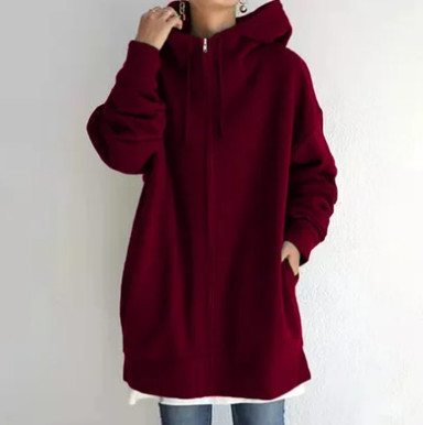 Stilzeits | Damen Hoodie mit Kapuze und Reißverschluss für Herbst Winter