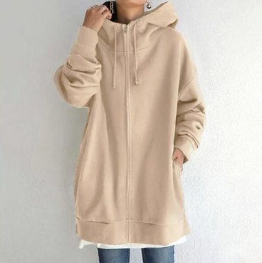 Stilzeits | Damen Hoodie mit Kapuze und Reißverschluss für Herbst Winter