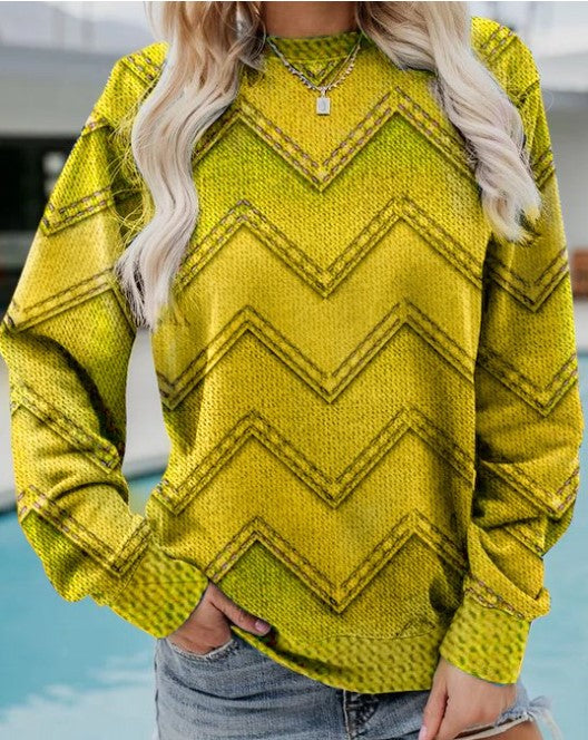 Stilvolles geometrisches Kaschmir-Sweatshirt von Fudus