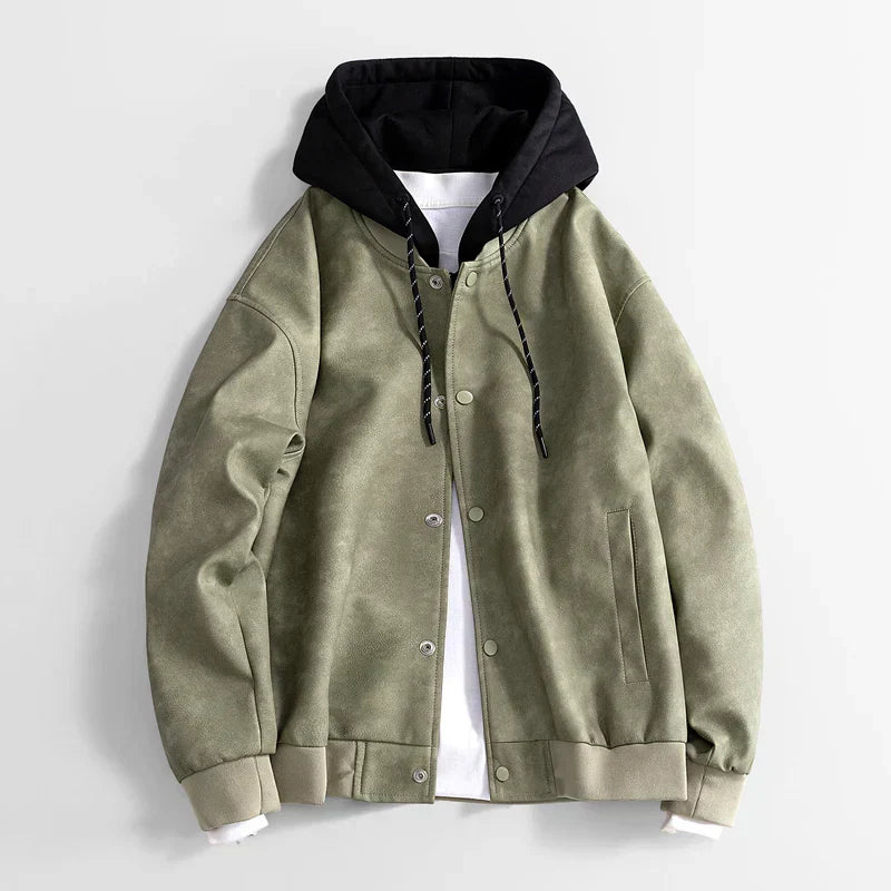 Stilzeits | Veganes lässiges Herrenjacke mit Kapuze