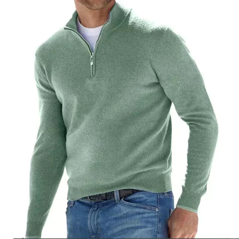 Stilzeits | Polo Stylischer Reißverschluss Pullover für Herren