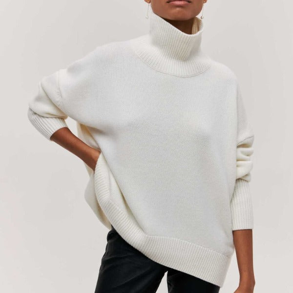 Damen Freizeit Langer Pullover | Rollkragen
