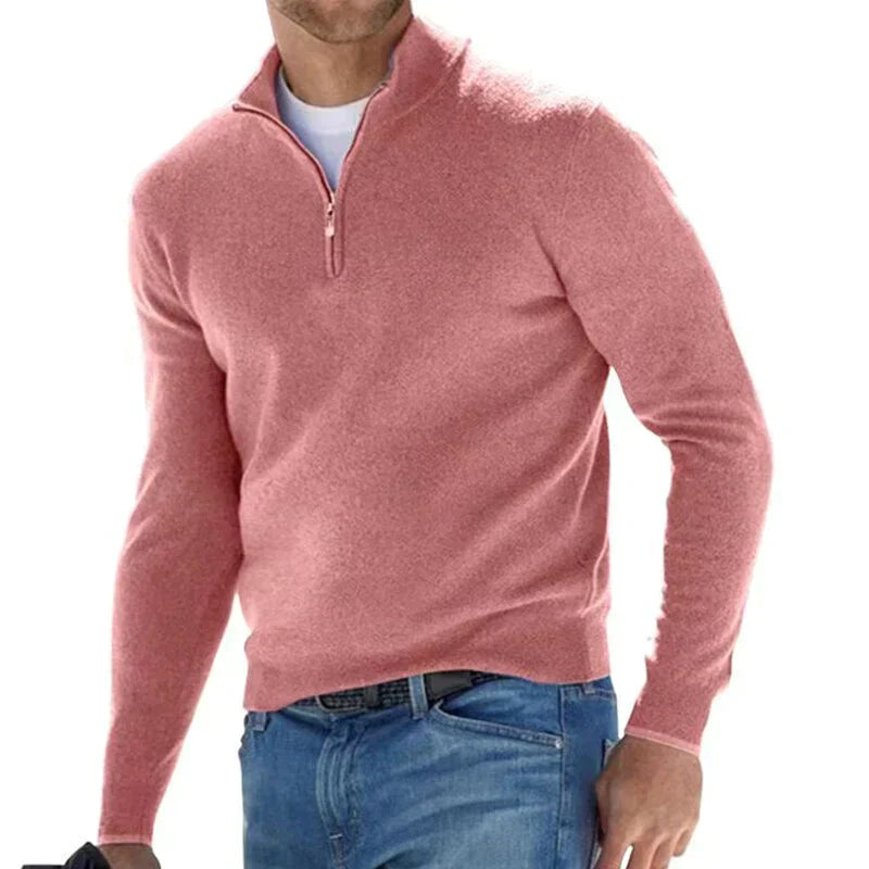 Stilzeits | Polo Stylischer Reißverschluss Pullover für Herren