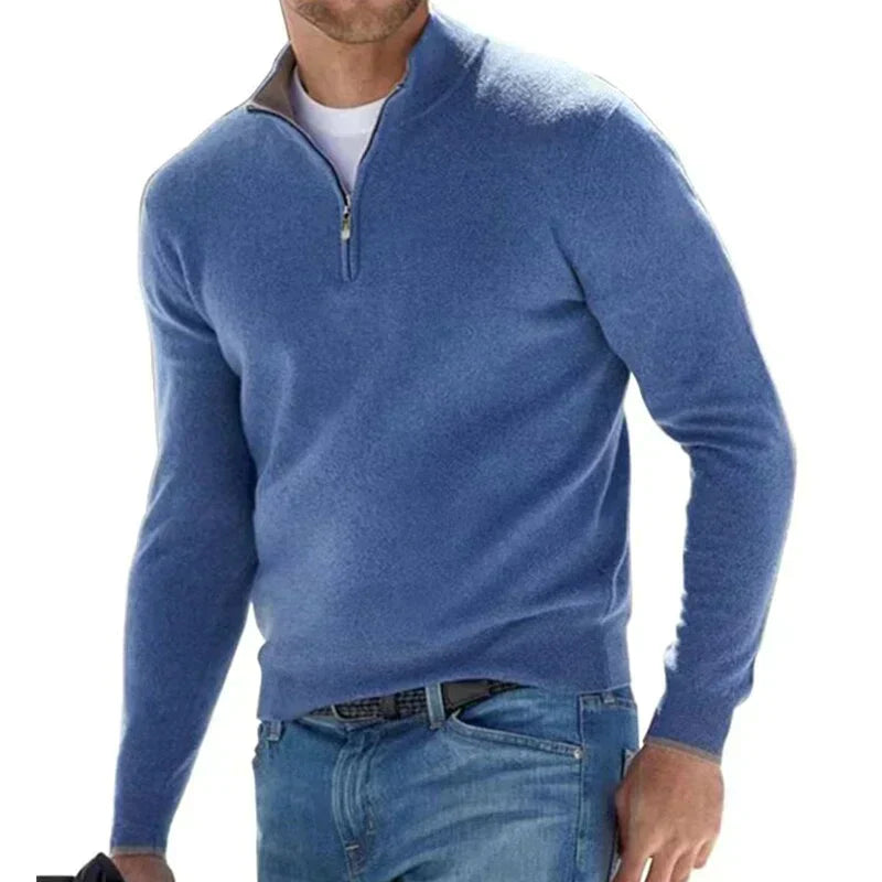 Stilzeits | Polo Stylischer Reißverschluss Pullover für Herren
