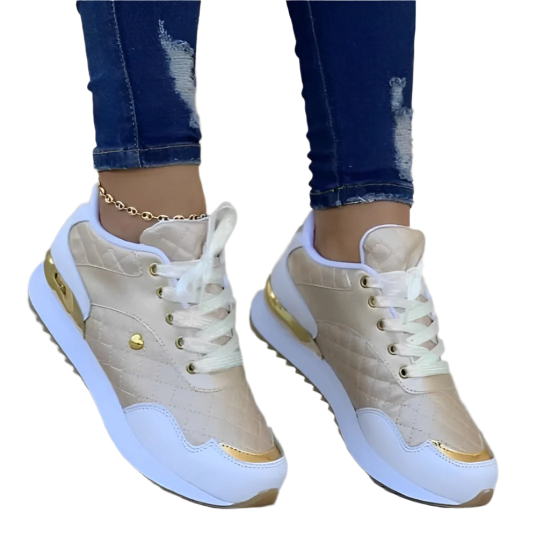 Sheena Sneaker: Edle Leder-Sneaker mit transparenter Optik