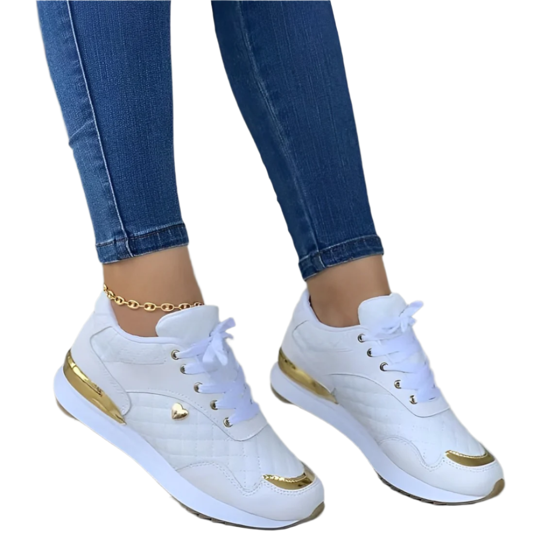 Sheena Sneaker: Edle Leder-Sneaker mit transparenter Optik