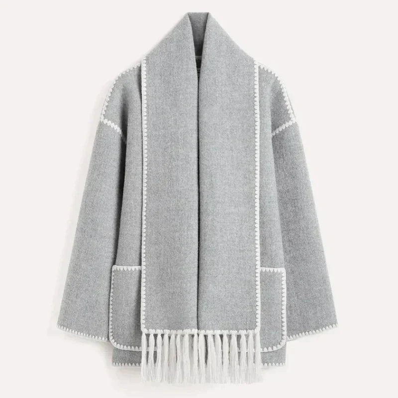 Stilzeits | Damen Wickeljacke mit Drapiertem Vorderteil