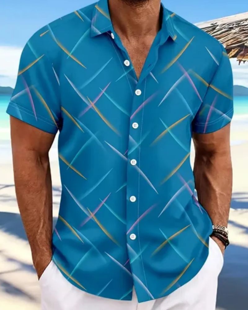 Sommerliches Herrenhemd von Timo mit Druck