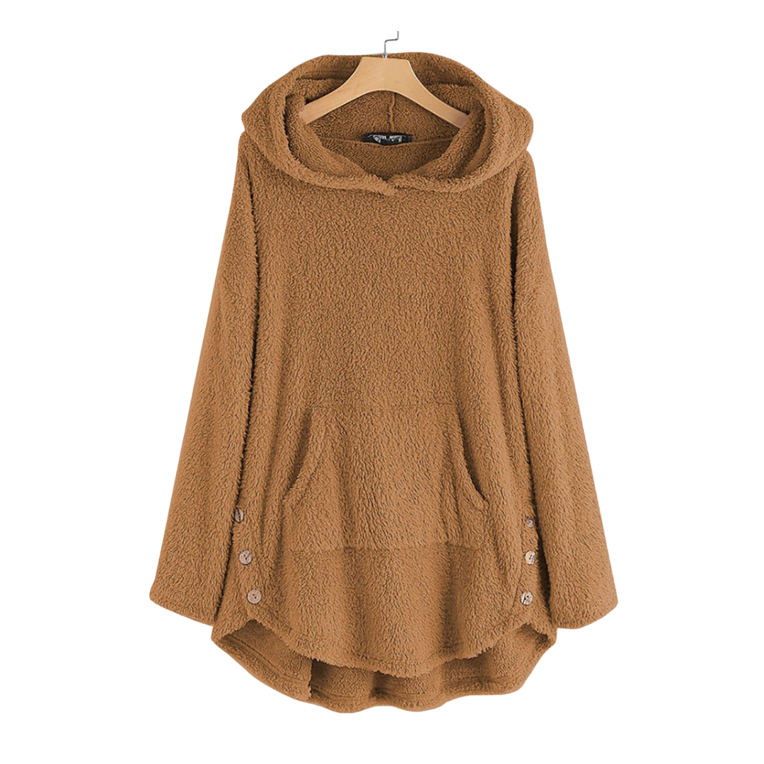 Superweicher und warmer Teddy-Kapuzenpullover von Fudus