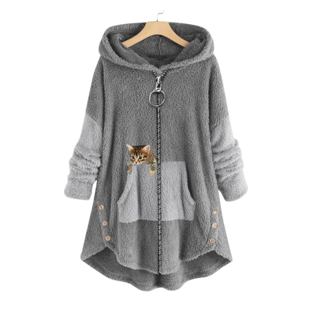 Superweicher und warmer Teddy-Kapuzenpullover von Fudus