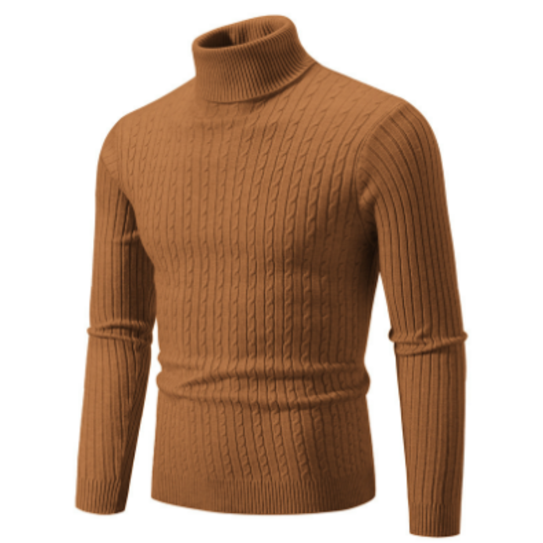 Stylischer Rollkragen-Strickpullover Für Herren | Winter