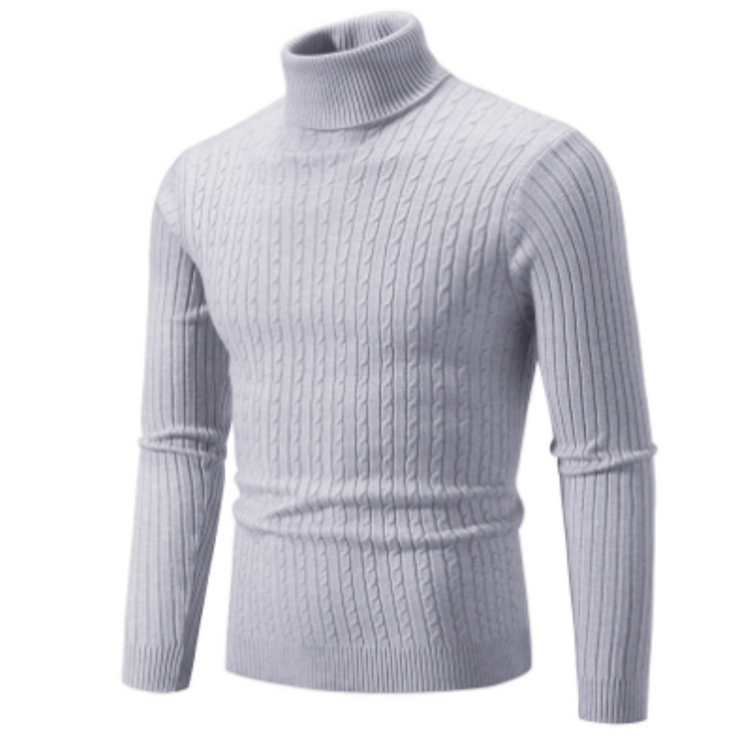 Stylischer Rollkragen-Strickpullover Für Herren | Winter
