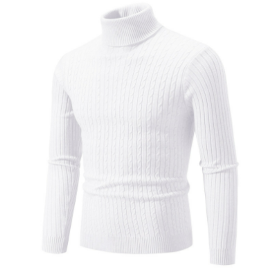 Stylischer Rollkragen-Strickpullover Für Herren | Winter