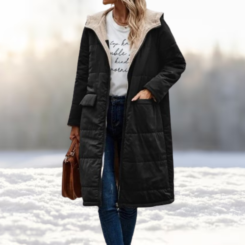 Wendbare Lorra Jacke mit Kapuze und Zipper – limitierte Edition
