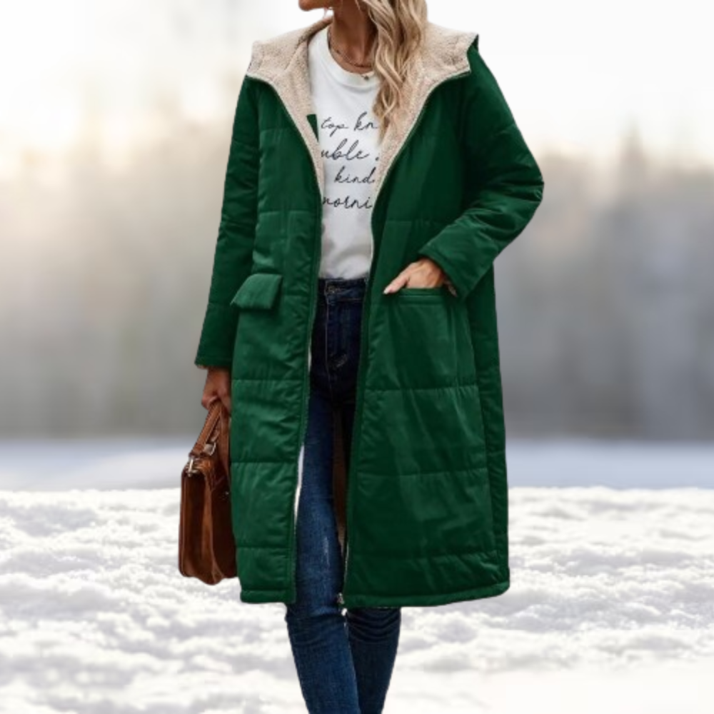 Wendbare Lorra Jacke mit Kapuze und Zipper – limitierte Edition