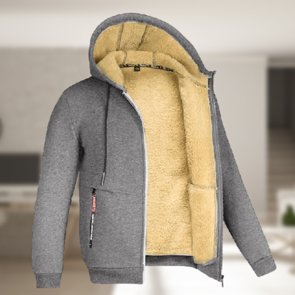 Stilzeits | Lässige Herren Winterjacke mit Kapuze und Fleece