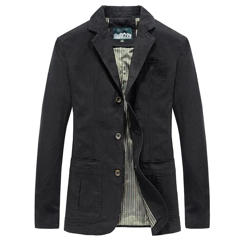 Herren Blazer Jacke - Einreihig mit Reverskragen