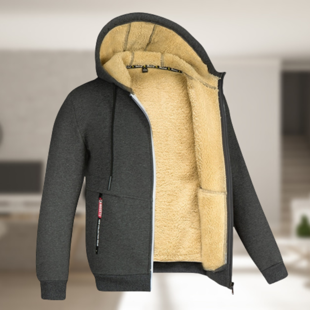 Stilzeits | Lässige Herren Winterjacke mit Kapuze und Fleece