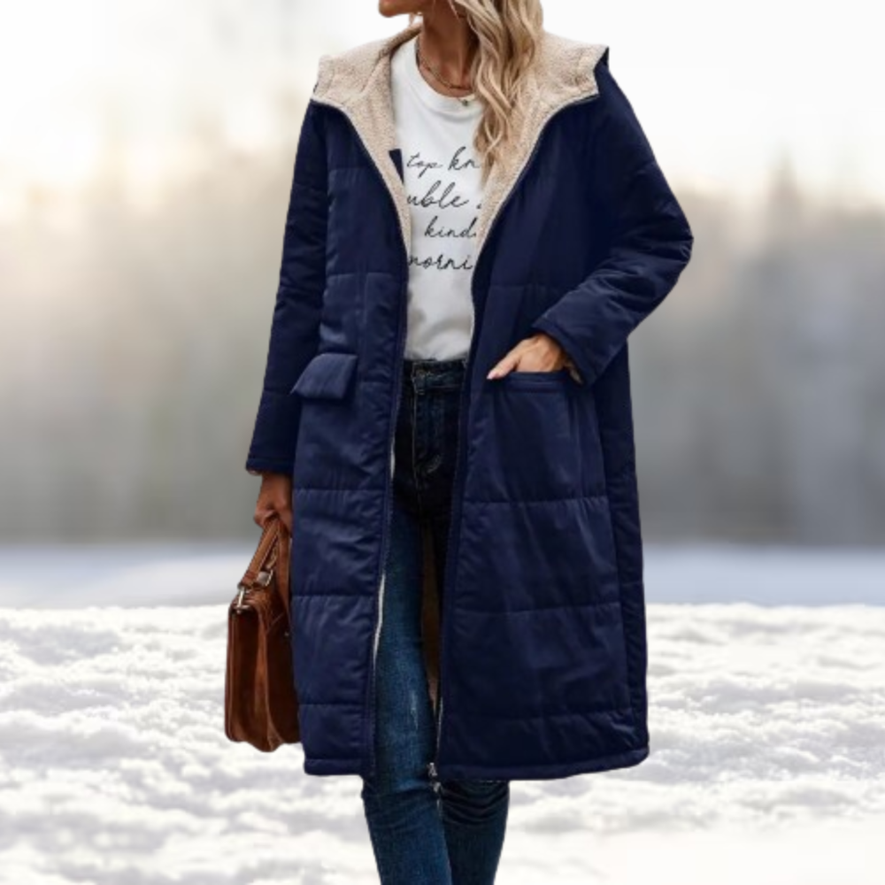 Wendbare Lorra Jacke mit Kapuze und Zipper – limitierte Edition