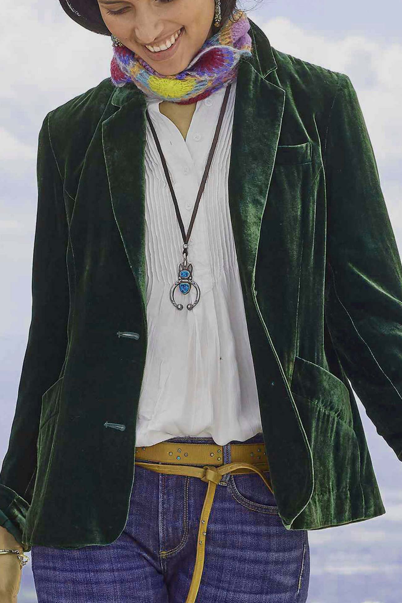 Stilzeits | Geschnittener Crop - Blazer Aus Samt - Rubinrot