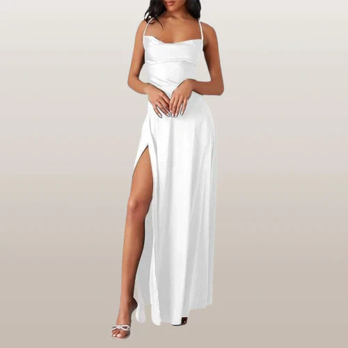 Damen Abendkleid Mit Hohem Seitenschlitz | Maxi