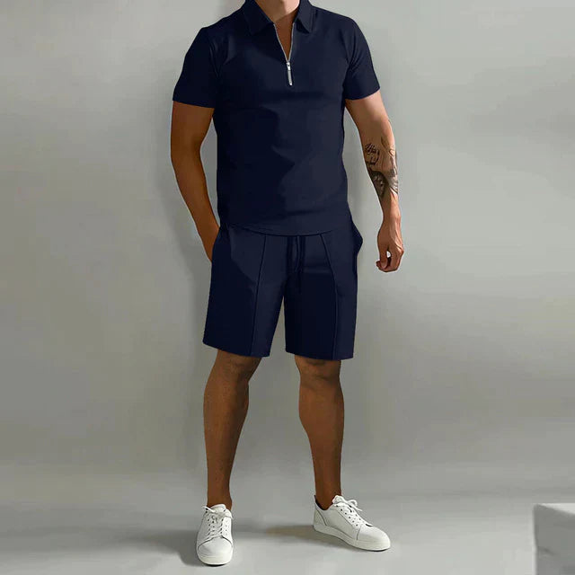 Sportliches und stilvolles Polo-Shirt- und Shorts-Set für Herren