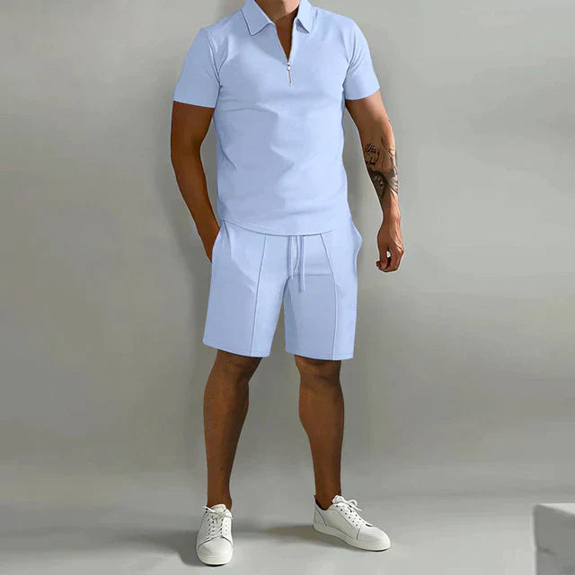 Sportliches und stilvolles Polo-Shirt- und Shorts-Set für Herren
