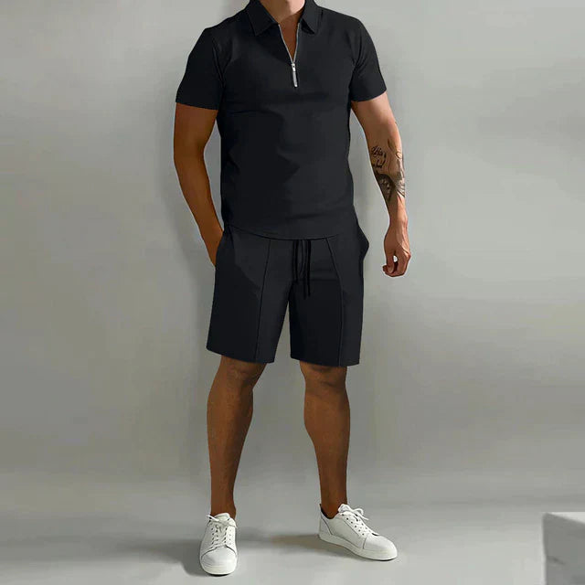Sportliches und stilvolles Polo-Shirt- und Shorts-Set für Herren