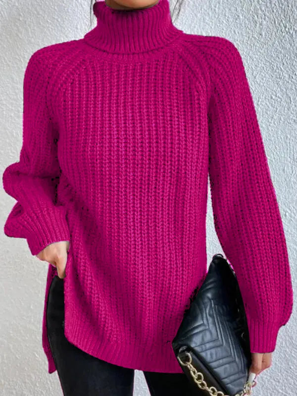 Weicher Strickpullover mit Rollkragen für Damen