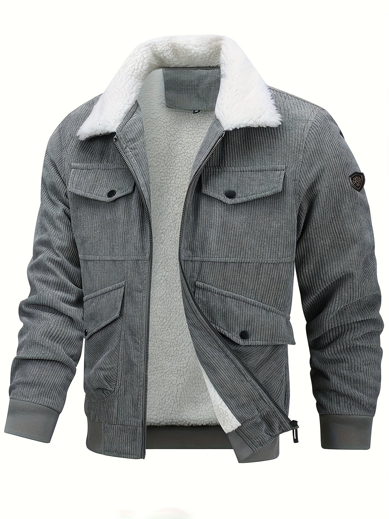 Stilzeits | Warmen Jacke mit Cord und Fleecefutter Cordura und Polyester Robuste und Bequeme
