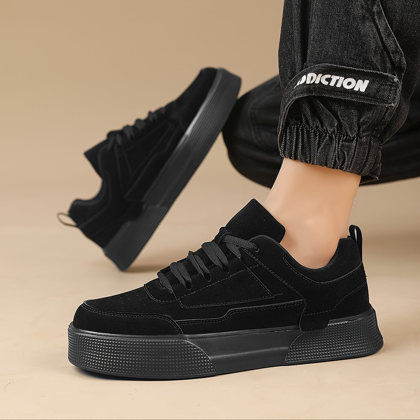 Herren Schnür-Sneakers - Dicke Plateau-Sohle