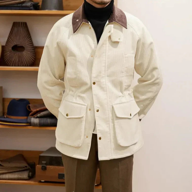 Stilzeits | Luxuriöse Cordjacke für Herren im Herbststil