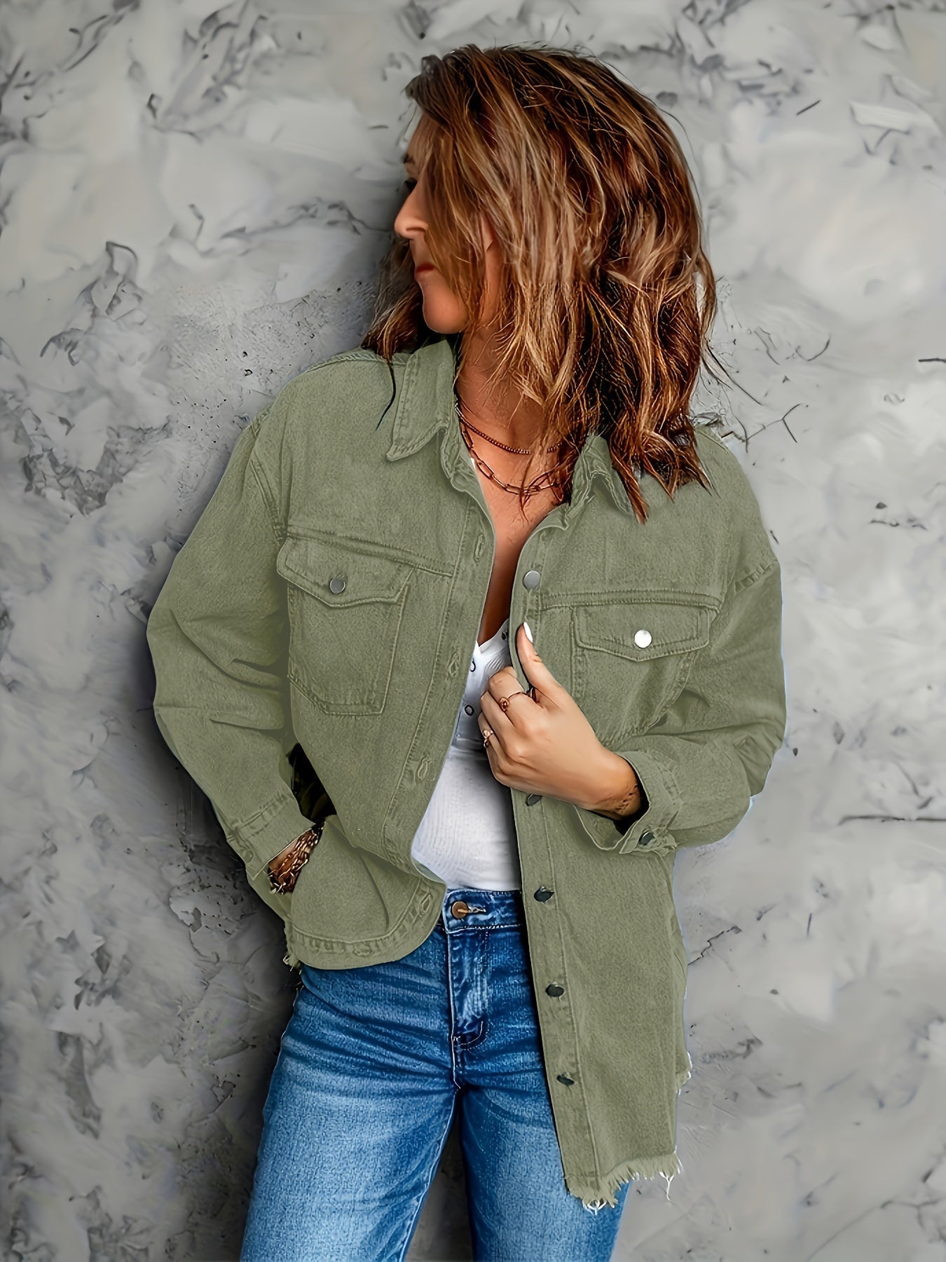 Stilzeits | Lässige Denim Überhemden mit Taschen 100% Baumwolle Stilvoll und Langlebig